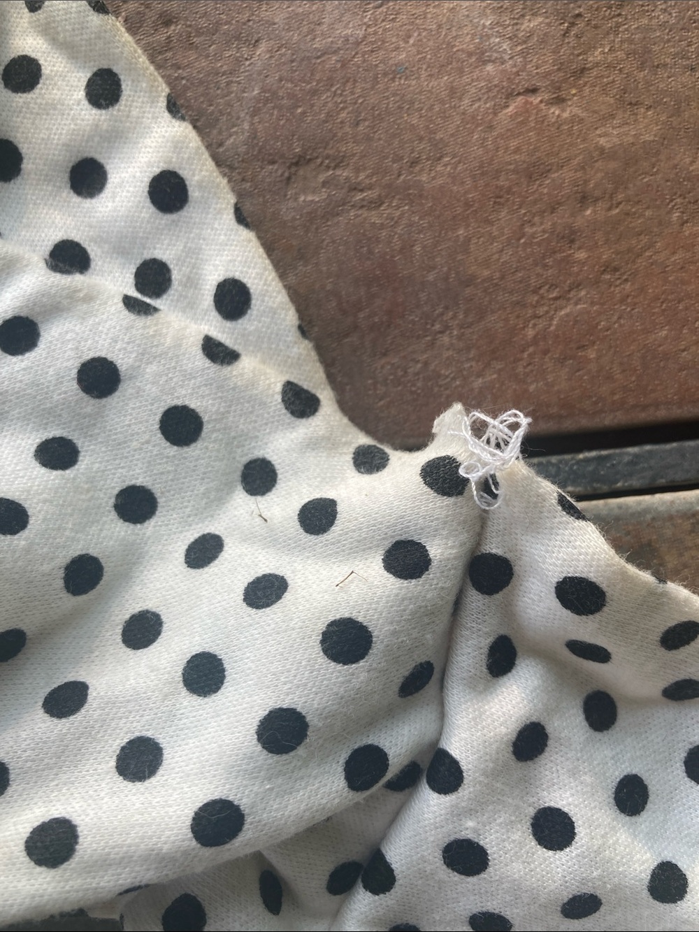 Y2K Vintage Polka Dot Halter Bikini Top - Black on White - Picture 5 of 11